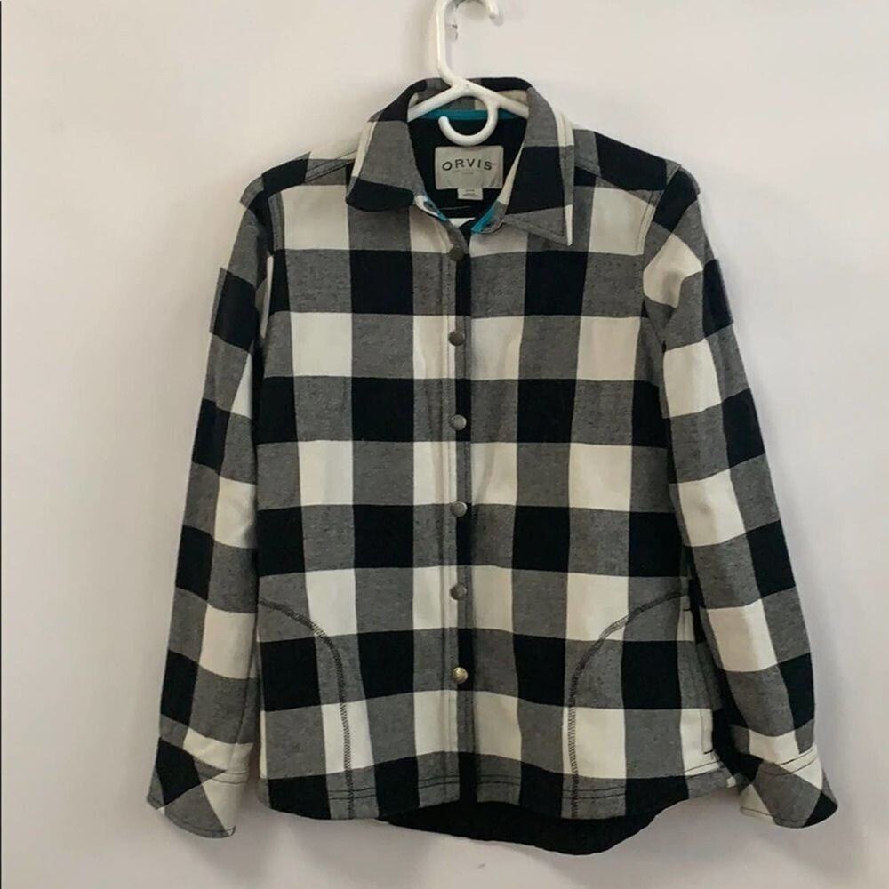 ORVIS HEAVY PLAID FANNEL BUTTON SHIRT SIZE…